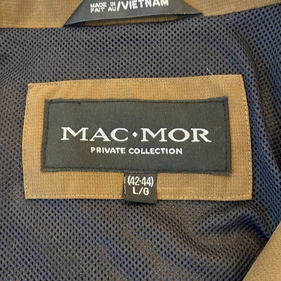 NWT Mac-Mor Private Collection brown faux suede zip and snap front rain … - Picture 10 of 10